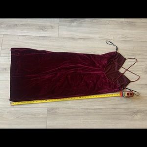 Bardot red wine dress